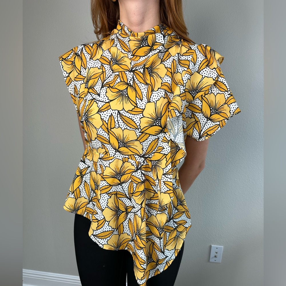 Top shop asymmetrical blouse top